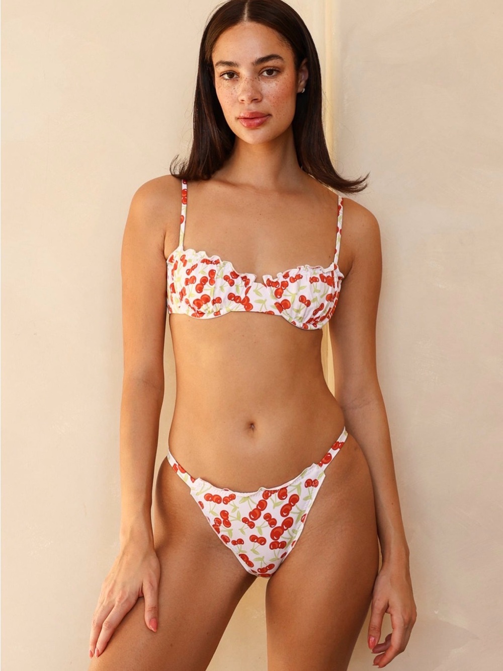 Dippin' Daisy's Lucca Cheeky Bikini Bottoms - Cherry Print